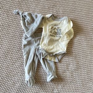Baby Unisex 3 Piece Set Size 0-3 Months Kylie & Deena